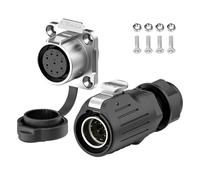 Eighosee Conector Industrial Resistente Al Agua IP68 Conector Circular de ConexióN RáPida Conector de Carcasa Antiinterferencias (9 Pines)
