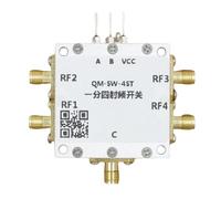 Eighosee Conmutador de 0,1-6 GHz Conmutador SP4T Interruptor Electrónico de Microondas de Alto Aislamiento 1/4 Conmutador