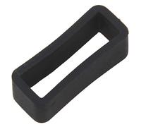 Eighosee Correa de reloj negra con de retención de goma, soporte de hebilla de 20 mm, negro