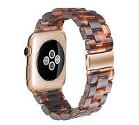 Eighosee Correa de resina compatible con correa de reloj de resina de 42 mm, 44 mm, serie 3, serie 4, para mujer y hombre, color marrón