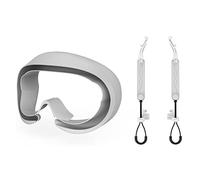 Eighosee Correas de Agarre de Manejar VR para 4 VR, Cinturones de Controlador de Auriculares para Juegos, Almohadilla para Fugas de Luz, Accesorios VR-Gris
