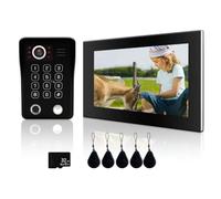 Eighosee de Intercomunicación con Video y Timbre Wifi con Desbloqueo por Huella Dactilar 5 en 1, Monitor Táctil 1080P, Protección de Seguridad