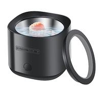 Eighosee Enchufe de la UE, Limpiador UltrasóNico de 30 W para Dentaduras Postizas, Joyas, Retenedores, Limpiador UltrasóNico PortáTil para Retenedores, Uso DoméStico o de Viaje