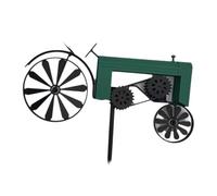 Eighosee Estaca de Jardín, Tractor Agrícola, Ruedas Giratorias, Acabado Vintage, Molinillo de Viento para Tractor, Carrito con Estaca para Patio de Tractor Verde