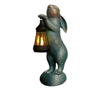 Eighosee Estatua de Jardín con Luz Solar, Figura de Animal para Exteriores, Adornos para Césped, Regalo de Pascua