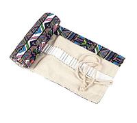 Eighosee Estuche de lona escolar para guardar bolígrafos, 72 agujeros, estilo nacional, color, 72