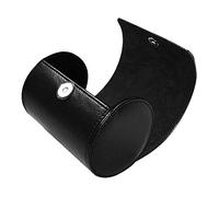 Eighosee Estuche organizador de corbatas para hombre, estuche de almacenamiento de corbatas de viaje, forma de cilindro, Black