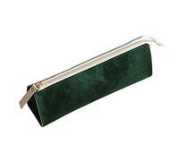Eighosee Estuche pequeño de para lápices para niñas y adultos, estuche de maquillaje con cremallera para marcadores (verde), verde oscuro