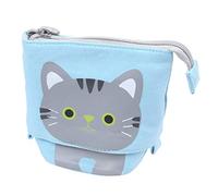 Eighosee Estuche telescópico de lona con de cremallera, color azul, Blue