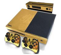 Eighosee Etiqueta Engomada de Piel Brillante Dorada para el Controlador de Consola + Kinect Decal Vinyl