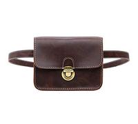 Eighosee Fashion Solid Bag - Riñonera ajustada para mujer (marrón), Brown, Talla única
