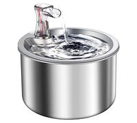 Eighosee Fuente de Agua para Mascotas de Acero Inoxidable Dispensador AutomáTico de Agua para Mascotas Bebedero para Mascotas Bebedero AutomáTico Enchufe de la UE