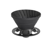 Eighosee Gotero de Café Plegable de Silicona Reutilizable con Soporte para de Filtro de Café Embudo de Café Plegable Que Ahorra Espacio para Exteriores, A