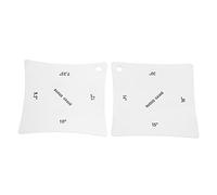 Eighosee Herramienta de medición de acero inoxidable para diapasón de guitarra, diapasón, tuerca, radio, 2 unidades