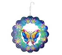 Eighosee Hilanderos de Viento Al Aire Libre, Spinner de Viento Colgante de Mariposa para Exteriores, Hilanderos de Viento de Metal para Decoraciones Artísticas de Patio