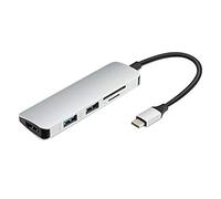 Eighosee Hub USB 5 en 1 USB 3.0 de cuatro puertos - Adaptador HUB lector de tarjetas USB 3.0 Hub divisor USB adaptador de alta velocidad accesorios para computadora