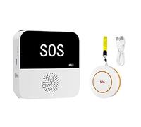 Eighosee InaláMbrico WiFi Buscapersonas para Cuidadores de Ancianos BotóN de Llamada SOS de Alerta SOS de Emergencia para Pacientes de la Tercera Edad Ancianos(A)