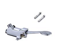 Eighosee Interruptor de control de pedal de pie de piso, grifo de válvula de grifo de cobre para lavabo de agua fría solo grifo de baño hospital hotel pedal