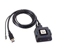 Eighosee Interruptor de escritorio multifunción USB 3.0 con tarjeta de sonido