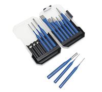 Eighosee Juego de 12 pasadores de perforación de acero de aleación de 3 a 8 mm, cincel, remache, agujero de tornillo, juego de tallado de carpintería