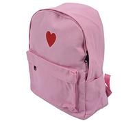 Eighosee Juego de 2 mochilas de lona con estampado de corazón para mujer, bolsa de viaje para niñas, estudiantes, (rosa), Pink