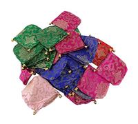 Eighosee Juego de 24 bolsas de joyería de brocado de seda, monedero con cordón, bolsa de regalo, color aleatorio