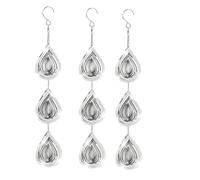 Eighosee Juego de 3 Discos para Espantar Pájaros, Reflectores para Pájaros, Girador de Viento, Dispositivos para Pájaros con Forma de Gota Extra Brillante