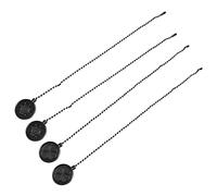 Eighosee Juego de 4 para ventilador de techo, con diseño de bombilla y abanico, cadena de extensión para ventilador