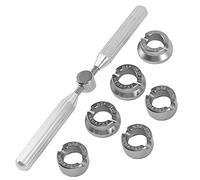 Eighosee Juego de 7 abridores profesionales de caja trasera de reloj para herramienta de reparación de relojes, plata