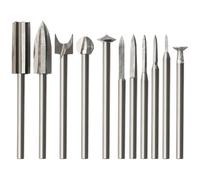 Eighosee Juego de Brocas para Tallado de Madera, 11 Piezas, Accesorios para Taladro de Grabado, Herramienta para Trabajar la Madera con 1/8 de Pulgada para Bricolaje