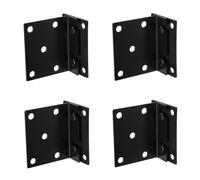 Eighosee Juego de de Cama de 4 Piezas, Poste, Soporte de Ranura de Gancho Doble, 3,5 Pulgadas X 3 Pulgadas, Placa de Gancho de Riel de Cama de Metal, Accesorios de Cama Negros