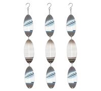 Eighosee Juego de Discos para Ahuyentar Pájaros Altamente Reflectantes, Decoración de 9 Discos de Metal para Jardines Al Aire Libre, Ahuyentador de Pájaros para Patio, Granja