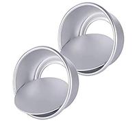 Eighosee Juego de Molde para Pastel de 6 Pulgadas, Molde Redondo para Pastel de 2 Piezas Moldes para Pasteles de Aluminio, Molde para Pasteles Antiadherente con Fondo ExtraíBle para Hornear
