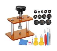 Eighosee Juego de Prensa para Reloj, de Tornillo para Caja Trasera de Reloj con 12 Troqueles Kit de ReparacióN de Reloj para ReparacióN de Reloj B