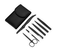 Eighosee Juego de Recortadora de Cejas Profesional de 7 Piezas, Herramienta de Maquillaje Pinzas Faciales, Cepillo de PestañAs, Conjunto de Recortador de Cejas