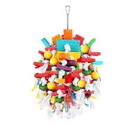 Eighosee Juguetes para Masticar Loros de PáJaros, Bloques de Madera Multicolores, Juguetes para Rasgar con Cuentas de Madera, los Mejores Juguetes para PáJaros para Loros