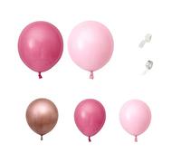 Eighosee Kit de de Globo Rosa Guirnalda de Globos Globos con Lazo DecoracióN de Boda Baby Shower NiñA CumpleañOs Fiesta de Adultos Globo