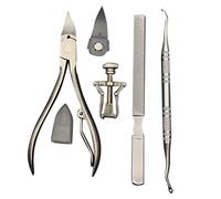 Eighosee Kit Removedor de CutíCulas, Cortador de UñAs para CutíCulas Encarnadas, Pedicura y Manicura, Corrector, Herramienta para el Cuidado de los Pies plata