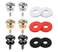 Eighosee La parte de la correa de guitarra incluye 3 pares de botones de correa de guitarra y 3 pares de bloques de correa de goma para guitarra