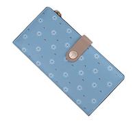 Eighosee Little Daisy - Cartera de piel sintética para mujer, con y hebilla, tarjetero, color azul, Blue, Talla única