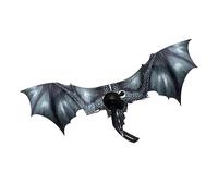 Eighosee Lizard Traction Rope Belt Wing Correa de Reptil PortáTil Ajustable con Cool Wing para Gecko Bearded Dragon Hamsters-Negro