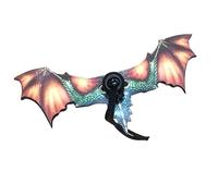 Eighosee Lizard Traction Rope Belt Wing Correa de Reptil PortáTil Ajustable con Cool Wing para Gecko Bearded Dragon Hamsters-Naranja