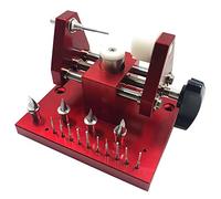 Eighosee Máquina de flejado equipada con 11 punzones SKD61 para caja de reloj, cubierta inferior, cubierta trasera abierta, función de límite de mesa de desmontaje, rosso