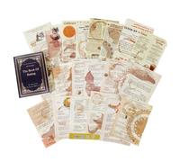 Eighosee Material de Página de Libro de Calco Retro Papel Texto de Página de Libro Antiguo Periódico Antiguo Material Papel para Hornear