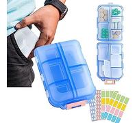 Eighosee Med Wallet Pills With Labels, Medwallet Pill Organizer, Med Wallet Pill Case, Portable Daily Pill Case, Medicine Wallet A