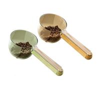 Eighosee Medidora para Mascotas con Diseño de Clip de Sellado para Cucharas Comida o Húmeda para Perros y Gatos, de Madera, Báscula de Precisión, Suministros para Mascotas