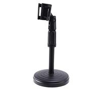 Eighosee Mesa de escritorio plegable con clip para micrófono, soporte monopié ajustable con clips