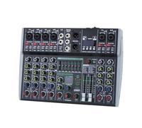 Eighosee Mezclador de Audio Profesional de 8 Canales 99DSP Incorporado Efecto Balanceado de 7 Segmentos Mezclador XLR de Grabación en Bluetooth Enchufe de la UE