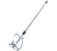 Eighosee Mezclador de pintura y barro, varilla agitadora para taladro, mezclador, hormigón, mortero, color plateado