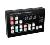 Eighosee Mezclador de Video Compatible con para 4K 4HD, Conmutador Continuo para Captura de Transmisión en de TV con Múltiples Cámaras LiveProduction (UE)